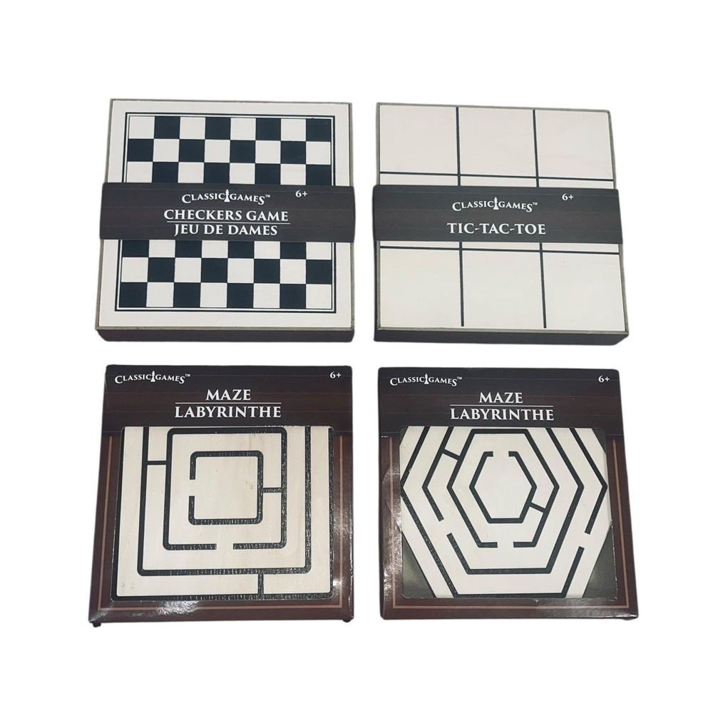 Classic Checkers and Tic-Tac-Toe Bundle